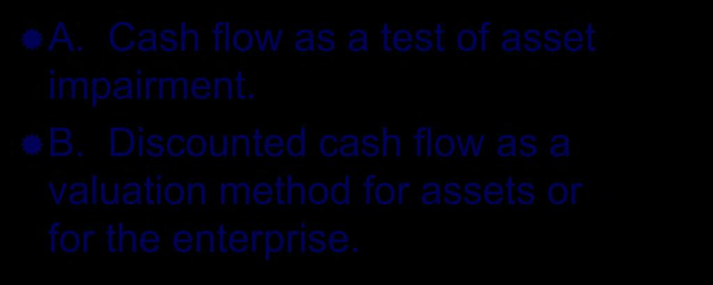 Other Cash Flow Concepts A.