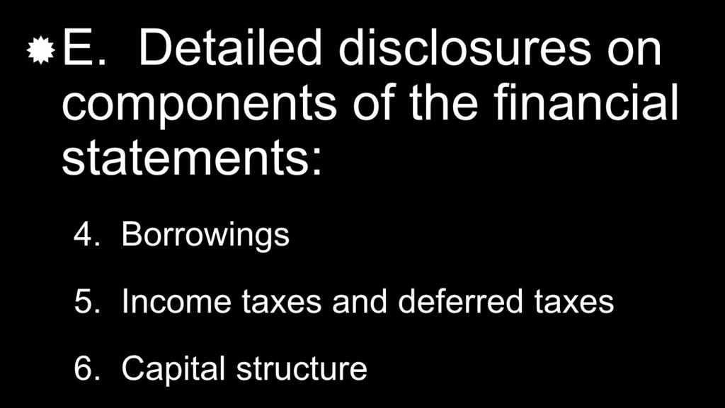 financial statements: 4. Borrowings 5.