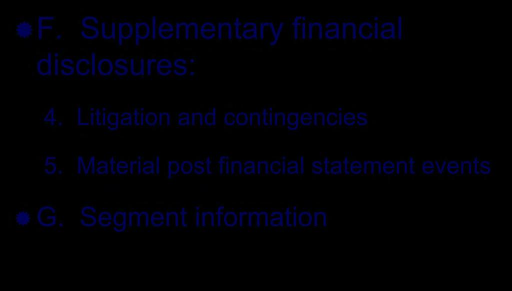 Notes to the Financial Statements F.