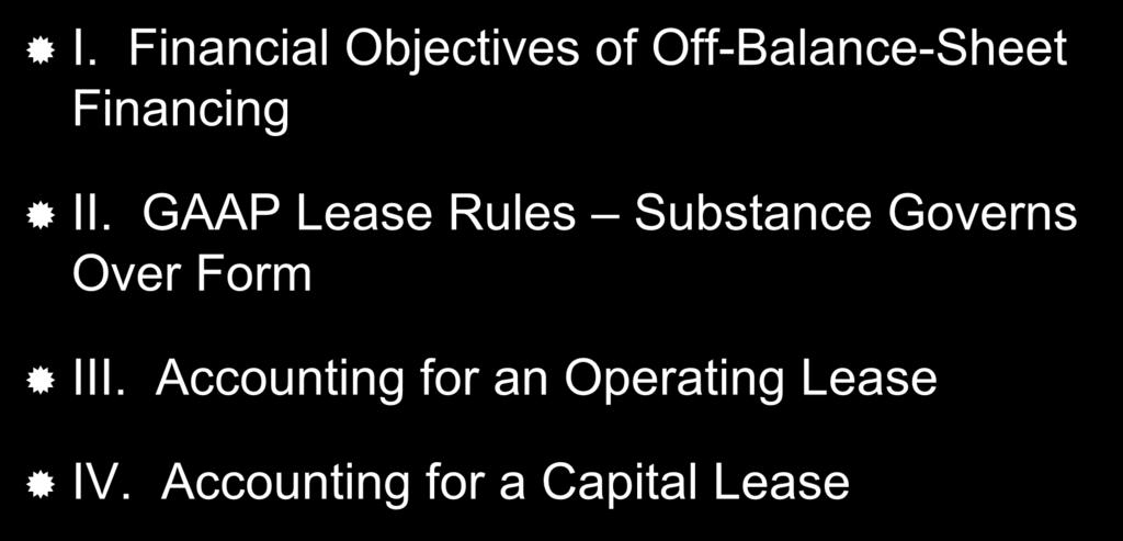GAAP Lease Rules Substance Governs