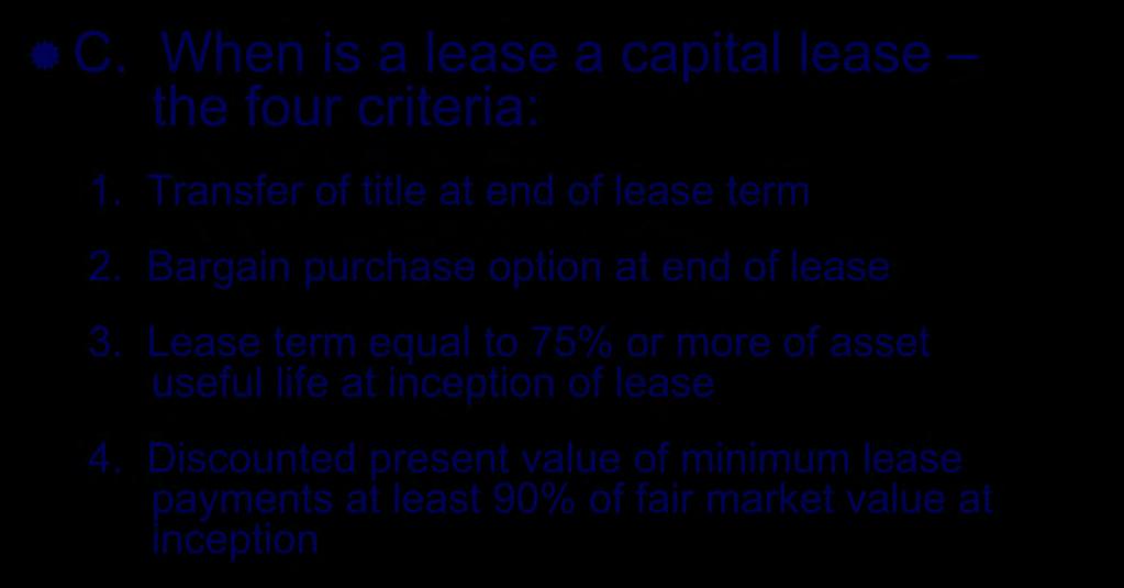 GAAP Lease Rules Substance Governs Over Form C.