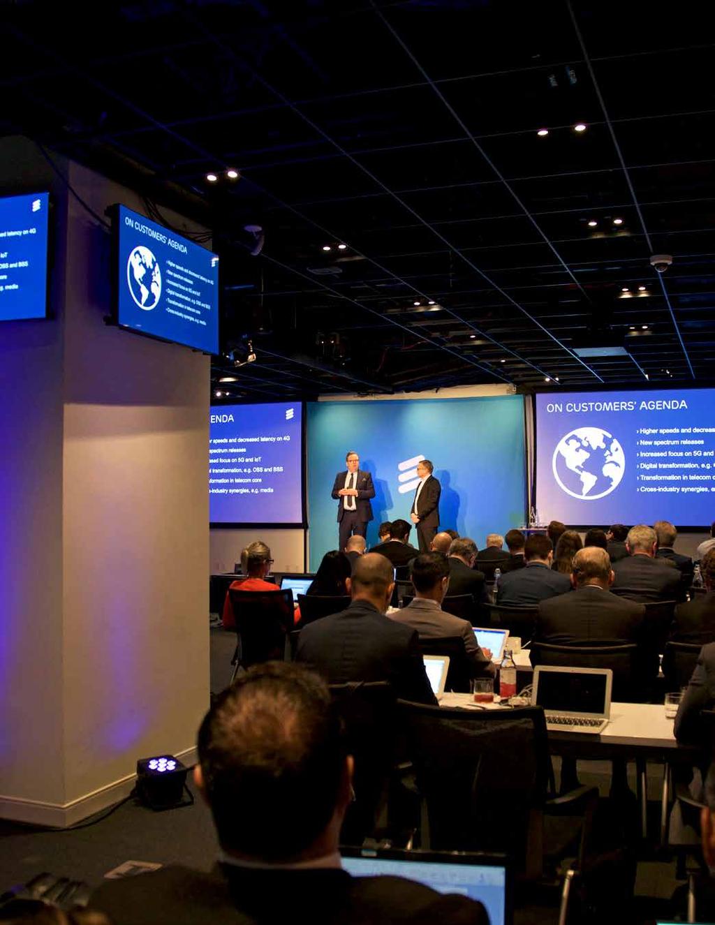 Investor Update the main messages Ericsson held its Investor Update in New York on November 10, 2016, where the continued focus on accelerating strategy execution and improved performance was on the