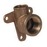 TP15: Female Wall plate Elbow Copper x Female Thread (Parallel) TP15151/2 15 x 1/2 25 14.