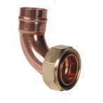 TP64 Bent Cylinder Union (Coned) Copper x Swivel Female Thread TP64153/4 15 x 3/4 5 15.04 TP64221/0 22 x 1 10 22.07 TP642811/4 28 x 1.1/4 5 33.