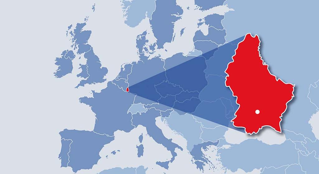 Luxembourg - Gateway to Europe Strategic Position Area: 2,586 km² Population: 460,000 Language: Lëtzebuergesch Germany Belgium France Luxembourg