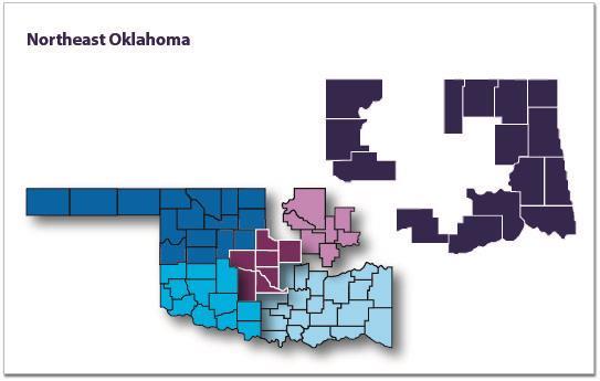 Northeast Oklahoma In 2016, there were 511 manufacturing employers 3 in the northeast region supporting 14,548 manufacturing jobs, both full and part time, with an average salary of $48,268 per year.