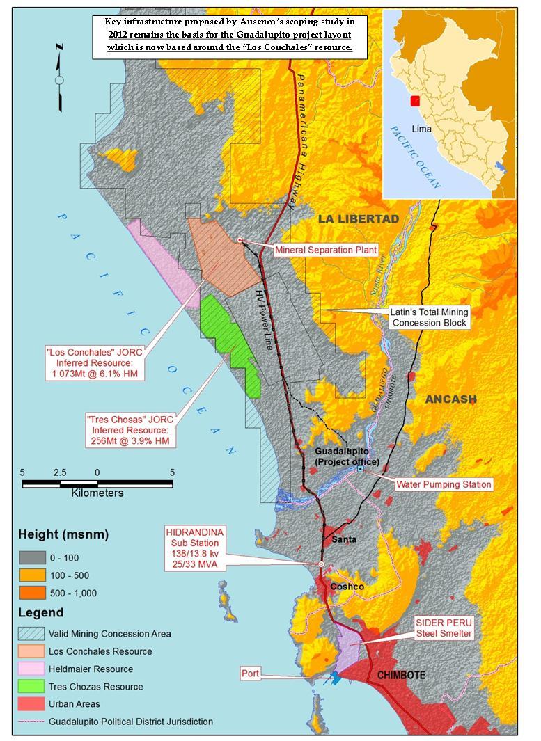 Potential (Los Conchales) The scoping study was derived assuming a mine plan based on the extrapolation of the characteristics of the initial 119Mt from the Heldmaier resource that was later expanded