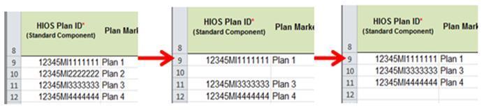 Figure 10-8. Deleting a Plan If you change any benefits package data about a specific plan that already exists, the data does not update when you click the Update Cost Share Variances button.