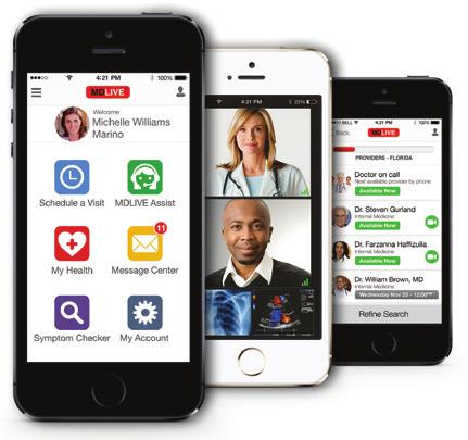 Get the care you need, when you need it. MDLIVE App Now Available Doctor visits are easier than ever with the new MDLIVE Mobile App! When should I use MDLIVE? What can be treated?