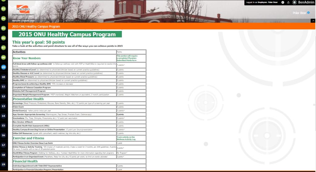 STEP 8 Healthy Campus Program This is an information page regarding the Healthy Campus