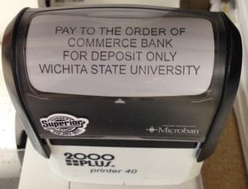 Cash Handling Procedures CHECKS Payable to applicable location: Wichita State University or WSU Foundation Do not