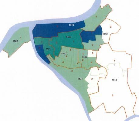 City of McKeesport, Pennsylvania Group 2, and Census Tract 5512 Block Group 1 have the highest percentage of renter-occupied housing.