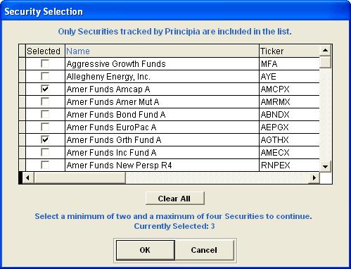 How to generate the Investment Comparison report Accessing Principia Advisor Reports 5.