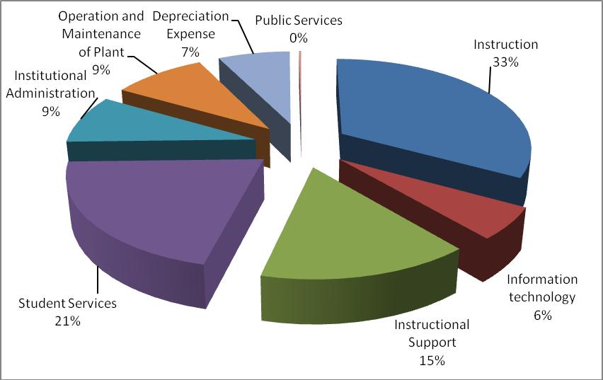 MANAGEMENT S DISCUSSION AND ANALYSIS The following is a graphic illustration of operating expenses for the year ended June 30, 2008: The primary operating expenses of the College are salaries,