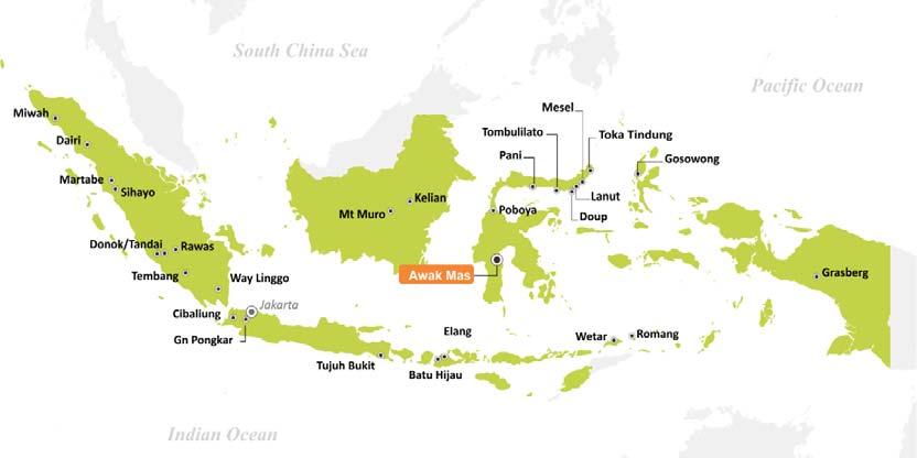 Awak Mas Gold Project The Awak Mas Gold Project is located in an established gold province and in the s view has excellent potential for expanding Mineral Resources through a planned exploration