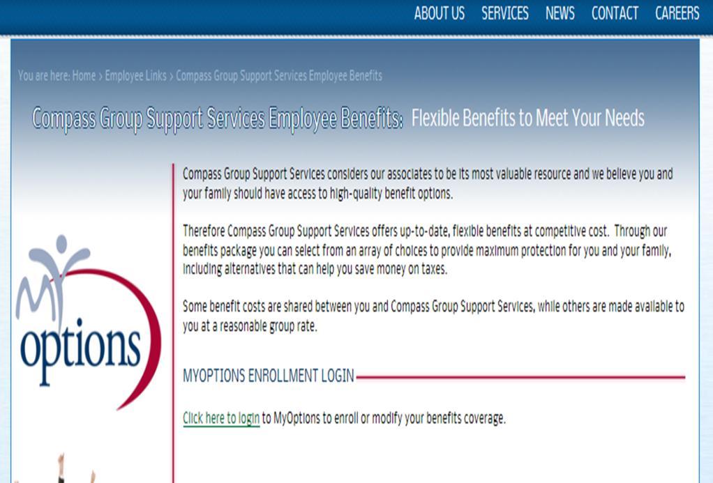 Enrolling In Benefits If you are a benefit eligible associate of Compass Group Support Services you will need to go to s Online Enrollment System (PlanSource) 1 week after you receive your first full