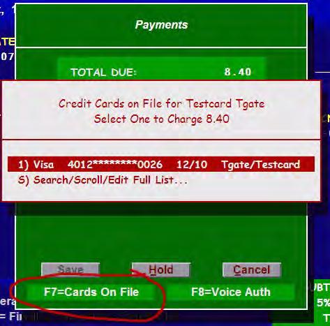 Cards On File Payment Processing PP.13.1 Cards On File (This feature requires both the Secure Payment Processing and Advanced Billing modules.