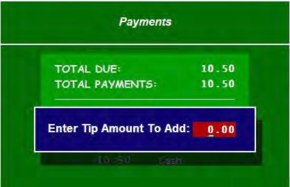Tips (Gratuities) Payment Processing PP.13.2 Tips (Gratuities) With the Advanced Billing module, Artisan now optionally supports Cash Tips (Gratuities).