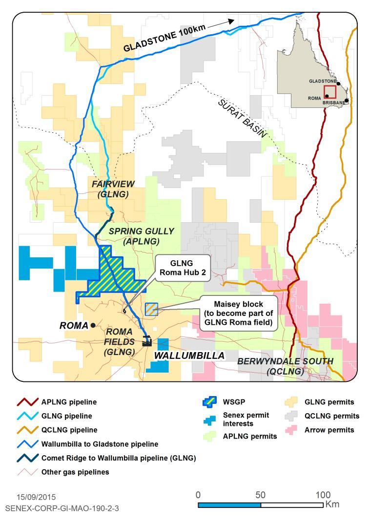 Major, transformational agreements Underwriting and de-risking the Western Surat Gas Project Sale of the Maisey block, in return for $42 million cash