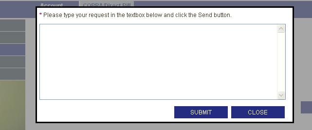 Enter the change being requested and press SUBMIT Once submitted a