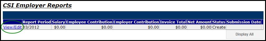 Step 4 - The CSI Details page will appear. Confirm the pre-populated Total Wages, Total Employee Contributions and Total Employer Contributions under each Retirement Plan Type.