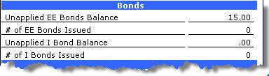 Bonds: This section describes any Savings Bonds activity on this Earnings Statement. Unapplied EE Bonds Balance: Displays the amount of money deducted towards the issuance of a Series EE bond.