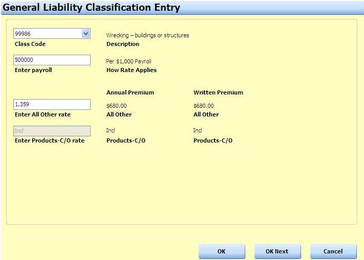 TOPIC A-1 Business General Liability Classification STEP ACTION 1 Go to General Liability button on the Navigation Menu and choose 2 Choose.