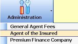 TOPIC C Welcome Screen (Cont.) Agent of the Insured is where you will add, delete and modify Producing Agency information that will print on policy documents.
