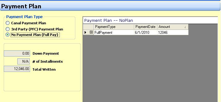 TOPIC B-10 Payment Plan Options Screen (cont.) No Payment Plan: Choose this option and Accept.