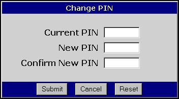 Access Control 01/05/04 3. Enter your current PIN in the Current PIN field. 4.
