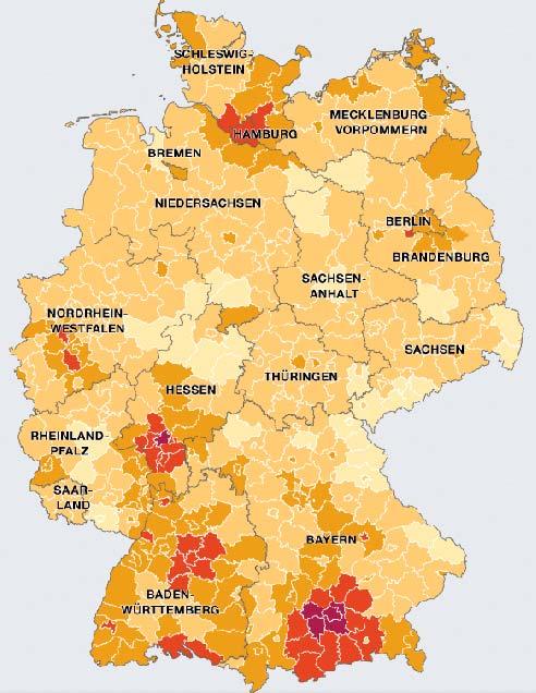 Rent or buy Living in major German cities is becoming luxury (I) LIVING IN GERMANY Rental price per sqm in EUR (2010) < 4.50 4.50 5.49 5.50 6.99 7.00 8.99 > 9.
