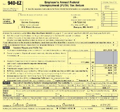 Form 940 (Employer s Annual Federal Unemployment Tax Return) Due Jan. 31, or Feb.