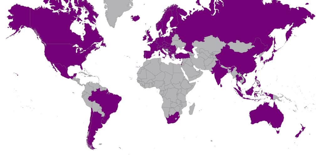 Patent and trade mark coverage Territories in which a2mc has applications