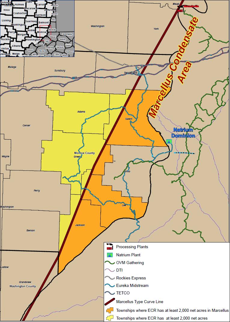 March 208 Marcellus Wells Commence Production Based upon the performance of the two Marcellus wells that were turned to sales in January 208, the Company is updating its Marcellus Condensate Type