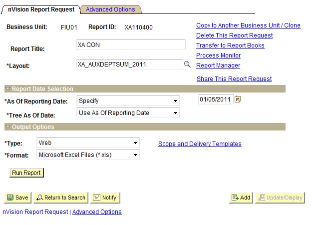 Reporting nvision Variables Report Variables Provide information about he current nvision report such as the Business Unit, Report ID/name, Title, Layout Name, Operator ID, etc.