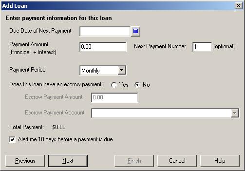 QUICKBOOKS: PREMIER ACCOUNTANT EDITION 2008: Banking > Loan Manager > Add a Loan > Next The next screen is the interest information.
