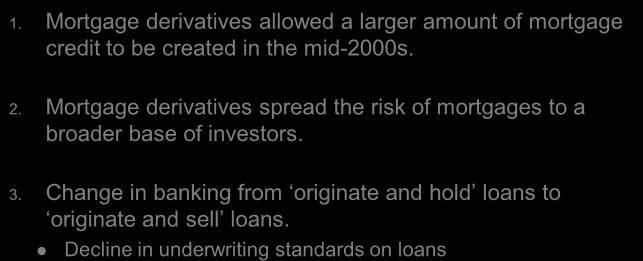 agreements Swaps Securitized loans 1-9 1-10 Derivatives and the Crisis Derivatives and the Crisis 1.