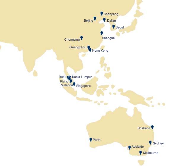 ESTABLISHED REGIONAL NETWORK Expanding regional footprint across Asia Pacific Strategic Partnerships The Straits Trading Company Cheung Kong Property Holdings CalPERS Teachers