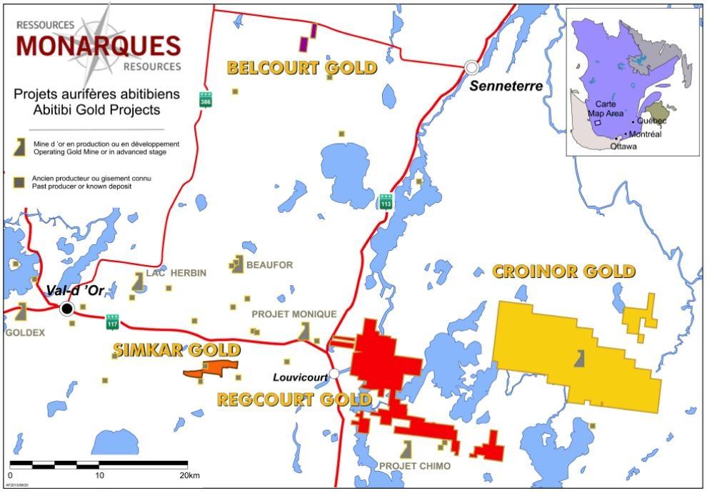 Page 2 Overview On October 17, 2014, Monarques announced results of a prefeasibility study completed on the 100% owned Croinor project by InnovExplo Inc.