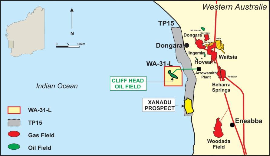 CLIFF HEAD OIL FIELD Predictable, strong production rates and cash flow generation Location Facilities WA-31-L Offshore Perth Basin Western Australia 10km offshore in 15-20m of water Unmanned
