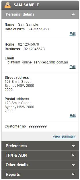Updating your client s contact details Your client s contact details can be viewed and updated in the right hand side panel of their client profile.