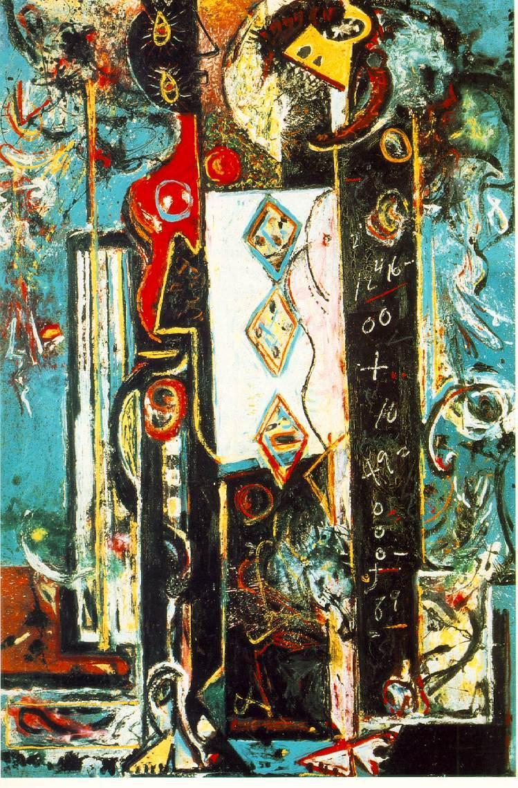 Different kinds of work Male-Female (USA 1942) by Jackson Pollock Worked as