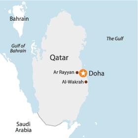 Qatar Overview Qatar Overview Located in the Gulf with a land border with Saudi Arabia and maritime borders with Bahrain, Iran and the UAE Key Facts Economy: Fastest growing economy in the world