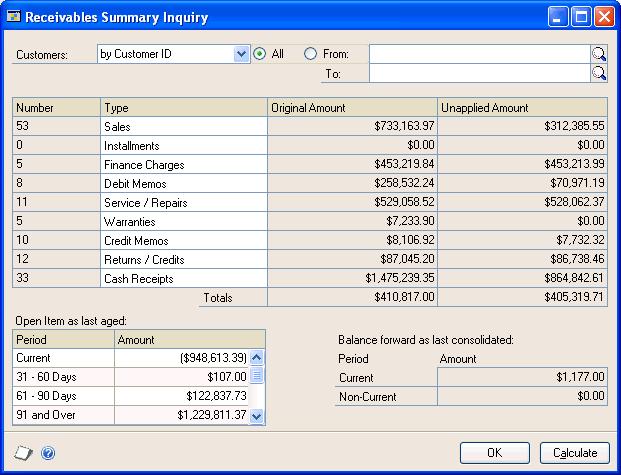 Chapter 25: Transaction inquiries You can use the Receivables Management inquiry windows to view detailed, summarized, or multicurrency information about transactions you entered.
