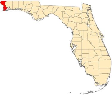 1. County Overview Geography and Jurisdictions Escambia County is located along the Gulf of Mexico and is the westernmost county in the Panhandle Region of Northwest Florida. It covers a total of 875.