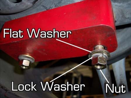 5) Install the remaining flat washer, the split