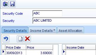 Task 2.3 - Create Entries to Update Member Balance Input the Price Date and Price. Click Save. Add the remaining 30/09/2013 prices.