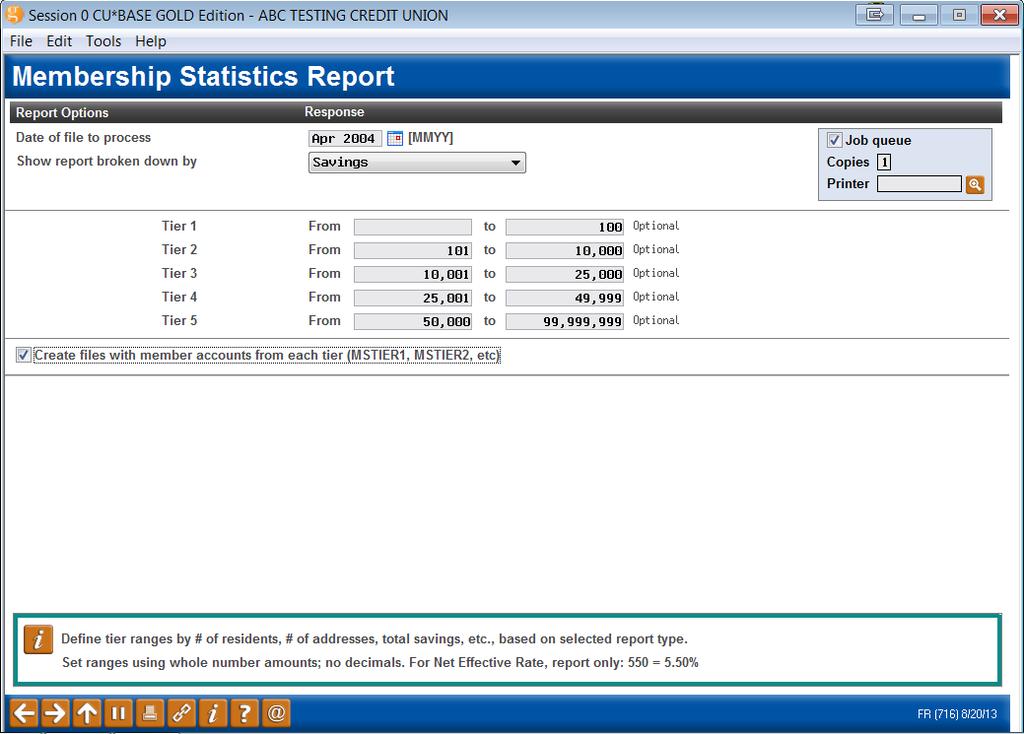 Household Statistics Rpt - by Household (Tool #395) BE SURE to check Create files with member accounts checkbox.