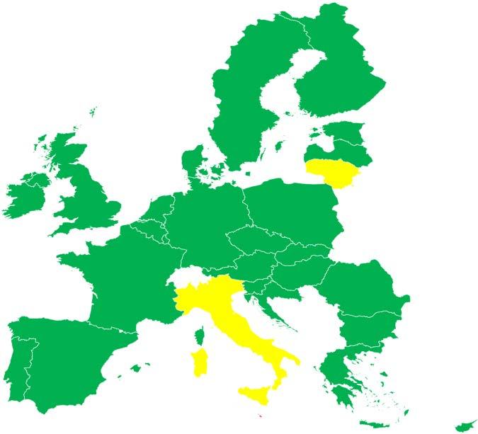NPLs in the EU After the Crisis Non-performing loans ratio 2008 2016 Green: less than 5%; Yellow: 5 10%; Red: above 10% 2008 2012 2016 Source: