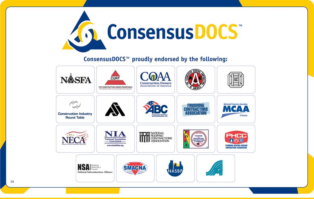 CONSENSUSDOCS 750 STANDARD FORM OF AGREEMENT BETWEEN CONTRACTOR AND SUBCONTRACTOR This document was developed through a collaborative effort of entities representing a wide cross-section of the